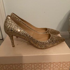 Jewel Badgley Mischka Lyla Gold shoes